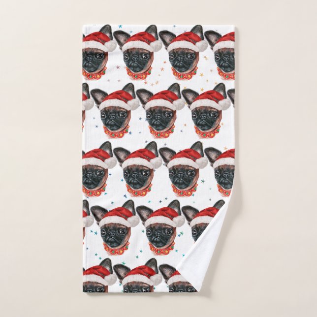 Toalha De Mão Brussels Griffon Dog Breed Christmas (Toalha de mão)