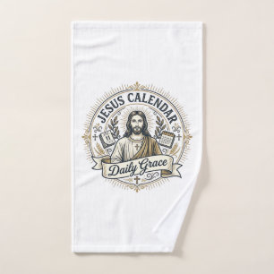 Toalha De Mão Calendário de Jesus Graça Diária Calendário de Jes