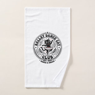 Toalha De Mão Camisa de Arte de Dança de Ballet - Gato Amante de