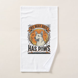 Toalha De Mão Camisa de Cachorro de Halloween para Pais de Anima