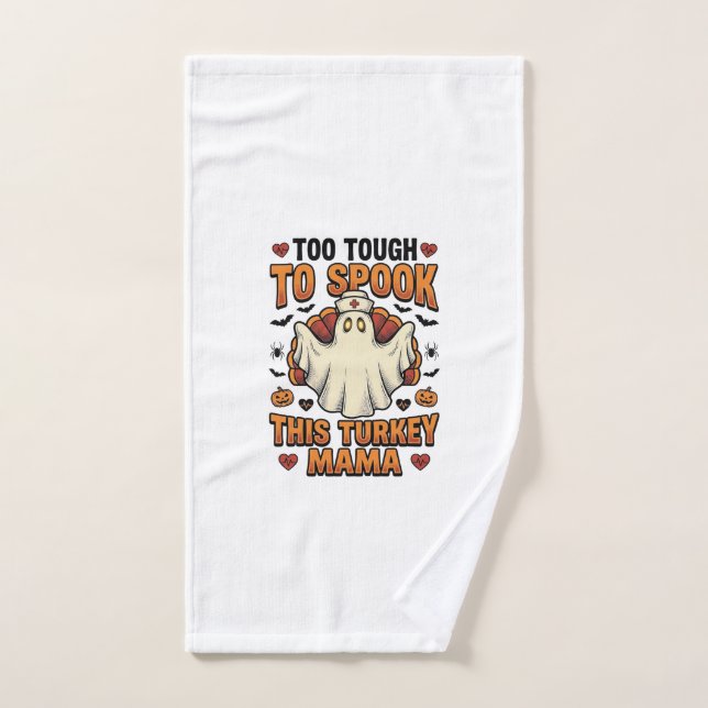 Toalha De Mão Camisa de Halloween da Mamãe Peru com Fantasma de  (Toalha de mão)
