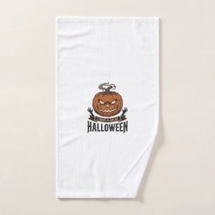 Toalha De Mão Camisa Gótica de Abóbora de Halloween Vintage Desi