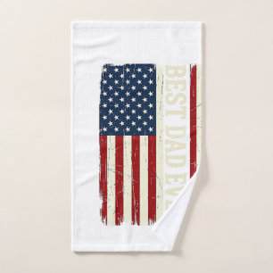 Toalha De Mão Camisa Vetorial Vintage Bandeira Americana Melhor