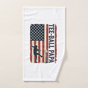 Toalha De Mão Camisa Vintage de Design de Bandeira Americana Tee