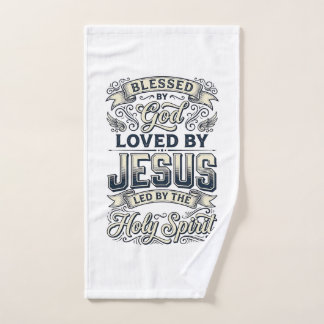 Toalha De Mão Camiseta Vintage Espírito Santo Jesus Abençoado Po
