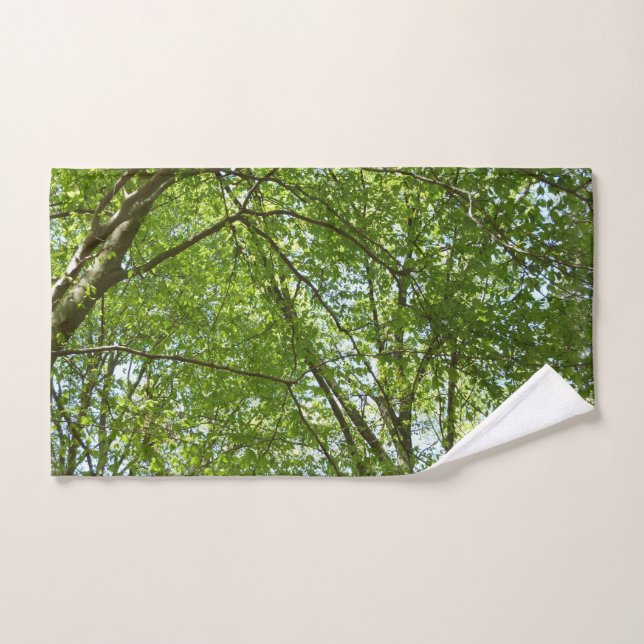 Toalha De Mão Canopia de Primavera deixa cena ecológica (Toalha de mão)