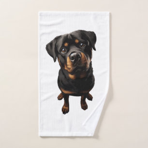 Toalha De Mão cão rottweiler
