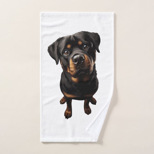 Toalha De Mão cão rottweiler (Toalha de mão)