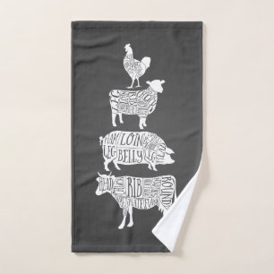 Toalha De Mão carne de porco de vaca açougueiro carne de frango
