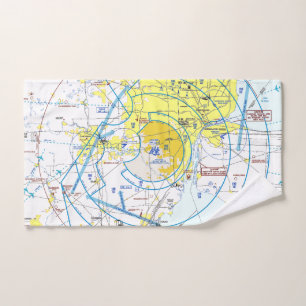 Toalha De Mão Carta de aviação