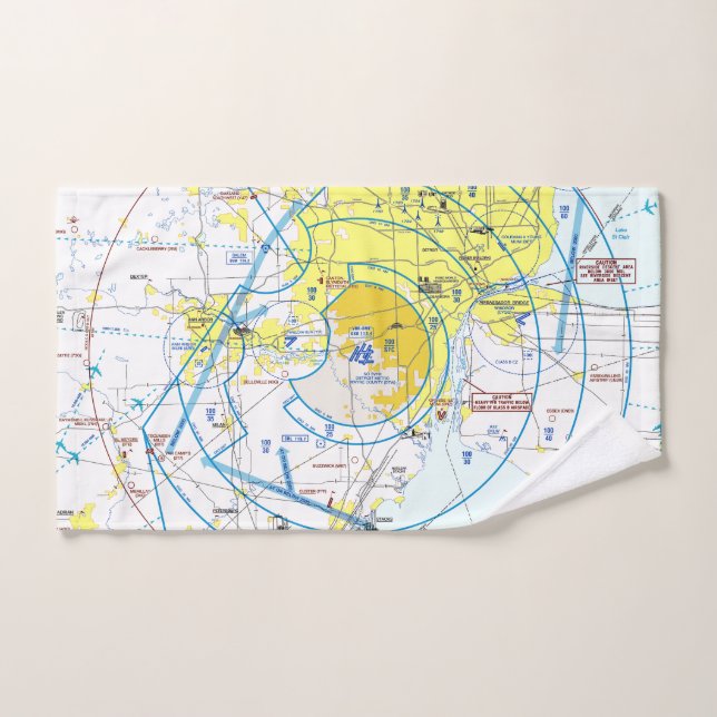 Toalha De Mão Carta de aviação (Toalha de mão)
