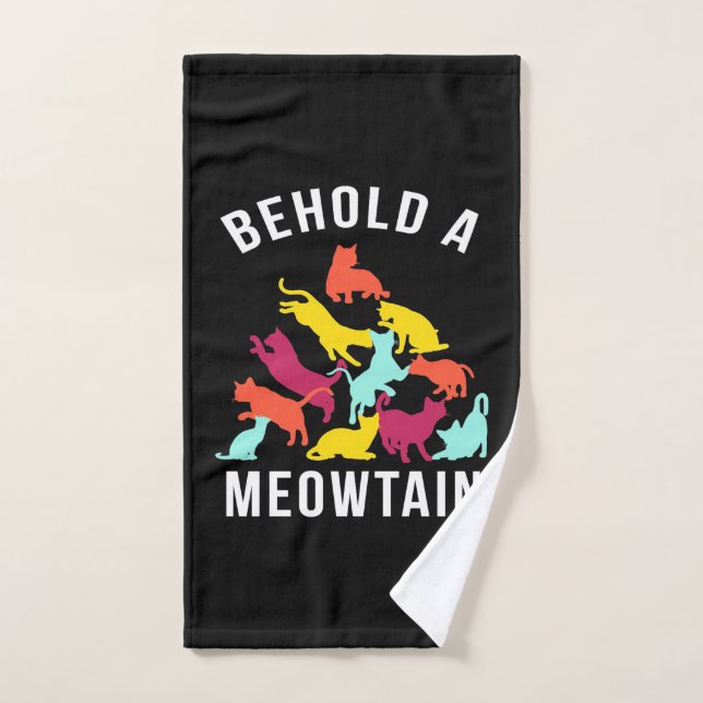 Toalha De Mão Cat Lover Behold A Meowtain (Toalha de mão)