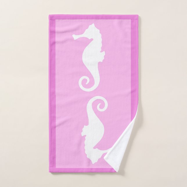 Toalha De Mão Cavalo de Seda Rosa (Toalha de mão)