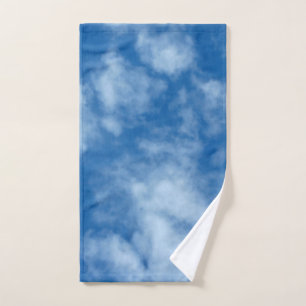 Toalha De Mão Céu azul com foto das nuvens