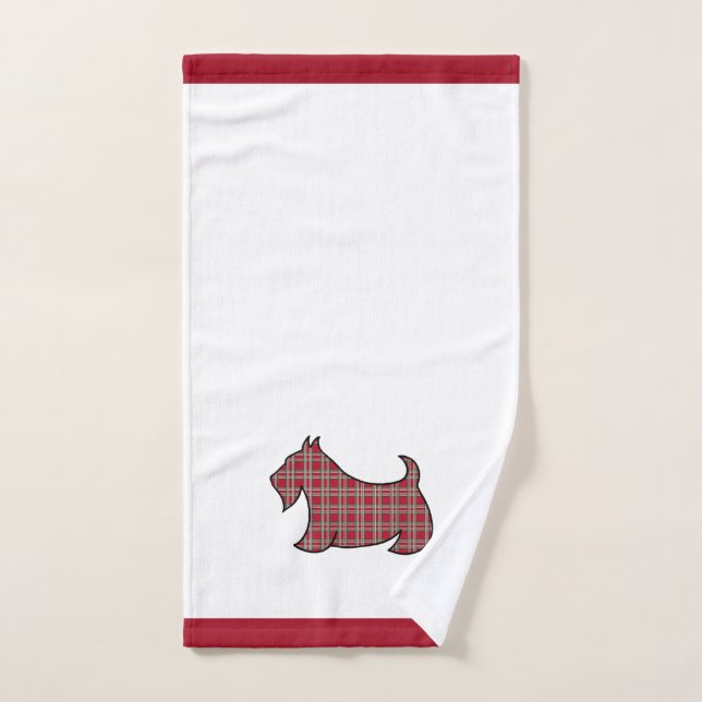 Toalha De Mão Christmas Scottish Terrier Hand Towel (Toalha de mão)