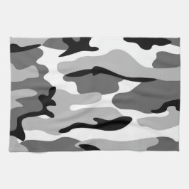 Toalha De Mão Cinzas e refeitório da Camuflagem Negra