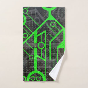 Toalha De Mão Circuito Verde