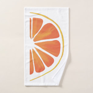 Toalha De Mão Citrus Orange Grapefruit Slice Art