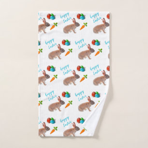 Toalha de mão coelho Páscoa padrão