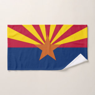 Toalha de mão com a bandeira do estado da arizona