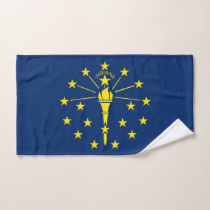 Toalha de mão com a bandeira do estado de Indiana