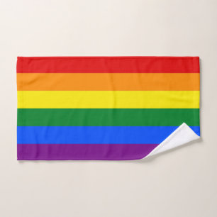 Toalha de mão com a bandeira do orgulho de LGBT