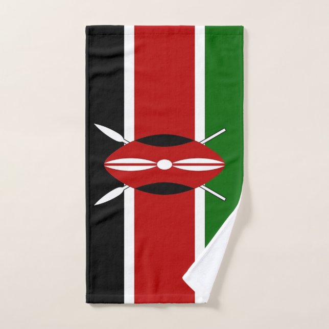 Toalha de Mão com a Bandeira do Quênia (Toalha de mão)