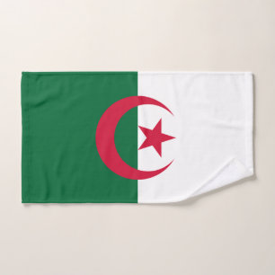 Toalha de Mão com Bandeira da Argélia