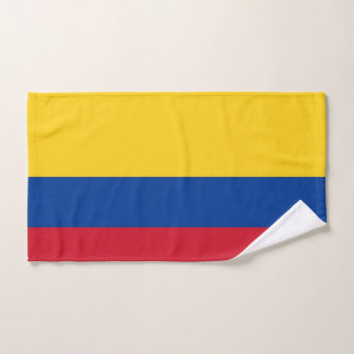 Toalha de Mão com Bandeira da Colômbia