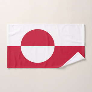 Toalha de Mão com Bandeira da Gronelândia