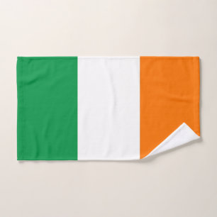 Toalha de Mão com Bandeira da Irlanda