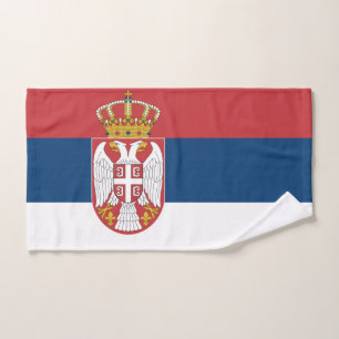Toalha de mão com bandeira da Sérvia