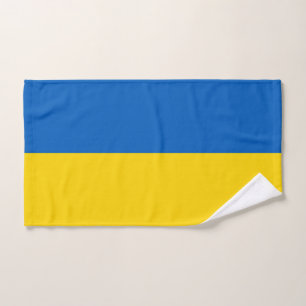 Toalha de Mão com Bandeira da Ucrânia