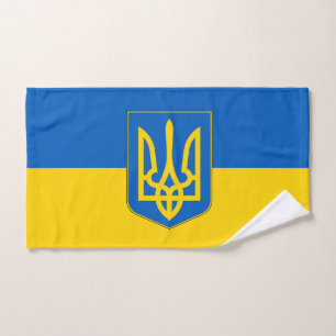 Toalha de Mão com Bandeira da Ucrânia