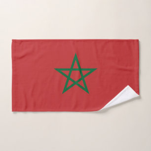 Toalha de Mão com Bandeira de Marrocos