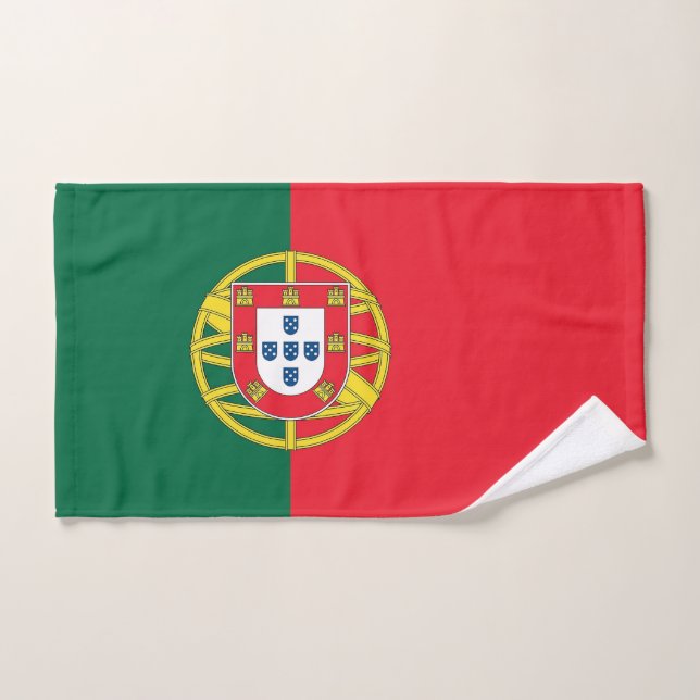 Toalha de Mão com Bandeira de Portugal (Toalha de mão)