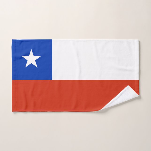 Toalha de Mão com Bandeira do Chile (Toalha de mão)