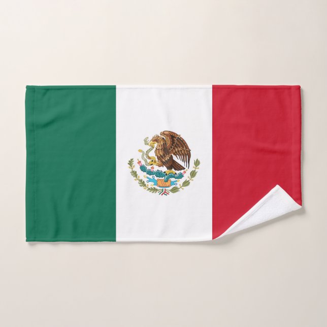 Toalha de Mão com Bandeira do México (Toalha de mão)