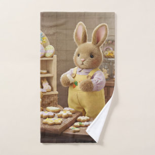 Toalha De Mão Cookies coelhos e Páscoas