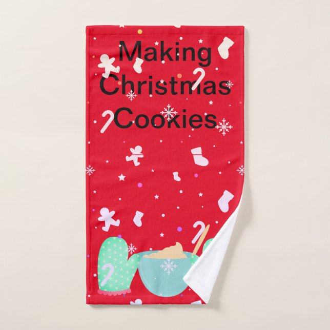 Toalha De Mão Cookies de Natal de fazer (Toalha de mão)