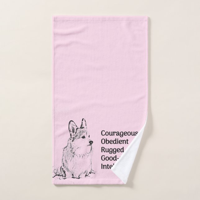 Toalha de mão Corgi (Toalha de mão)