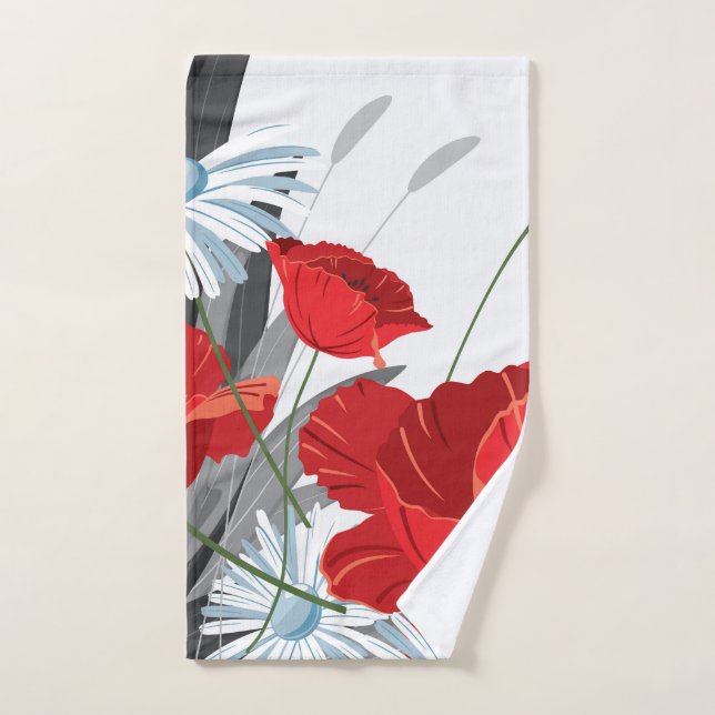 Toalha De Mão Cortina de Chuveiro de Flores (Toalha de mão)