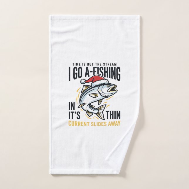 Toalha De Mão Cota de fluxo de pesca de Natal Design (Toalha de mão)