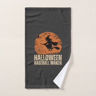 Toalha De Mão Criador de Basebol de Halloween Gráfico de Bruxa V