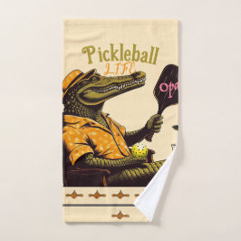 Toalha De Mão Crocodilo Bebida Rosa, Toalha-Mão-de-Bateria