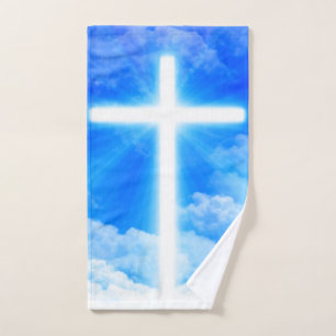 Toalha De Mão Cruz de Cristo de Jesus Personalizável Cristão