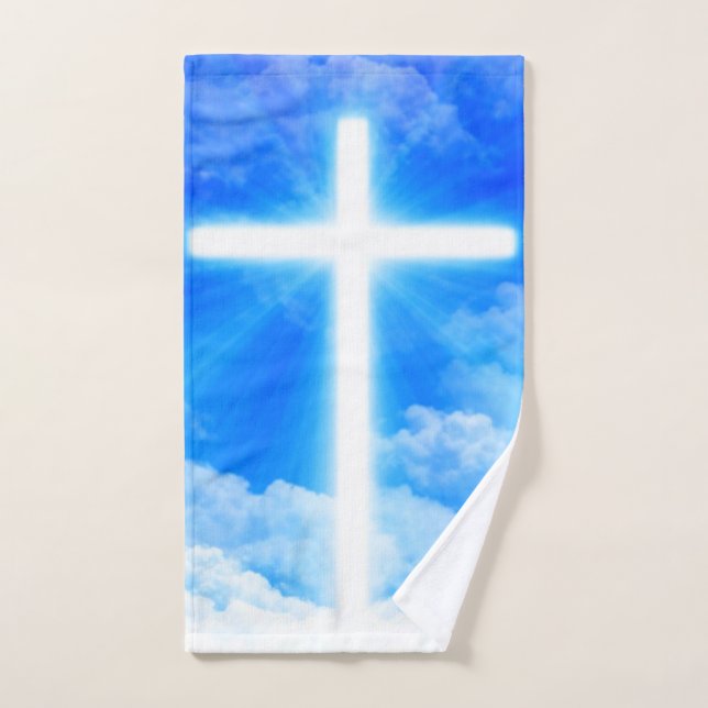 Toalha De Mão Cruz de Cristo de Jesus Personalizável Cristão (Toalha de mão)