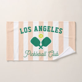 Toalha De Mão Custom City Pickleball Preppy Sports Hand Towel