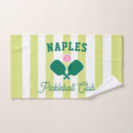 Toalha De Mão Custom City Pickleball Preppy Sports Hand Towel