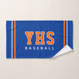 Toalha De Mão Custom School Initials Baseball Team Sports